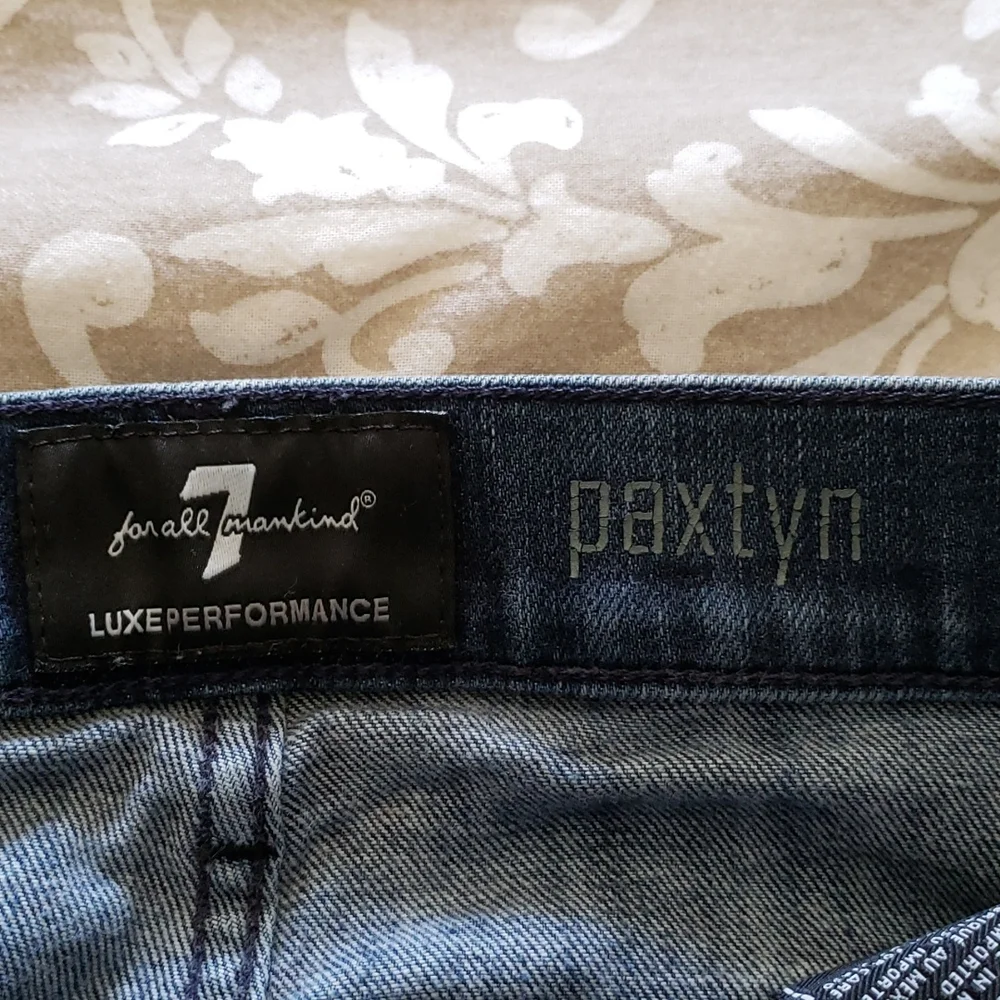 7 For All Mankind Luxe Performance PAXTYN Clean Pocket Jeans Size 28 - Picture 6 of 10